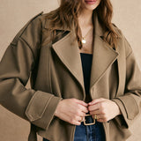 Cropped Belted Tailored Jacket