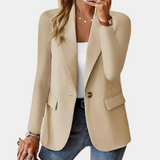 Classic Single Button Tailored Blazer