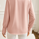 Juliana | Women’s Satin Blouse with Tie Neck