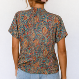 Marina | Puff Sleeve Paisley Blouse