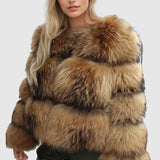Luxury Faux Fur Chunky Winter Jacket Glam Coat