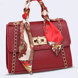 Elegant Scarf Handle Crossbody Handbag