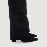 Women’s Suede Knee High Block Heel Boots