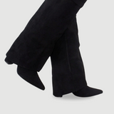 Women’s Suede Knee High Block Heel Boots