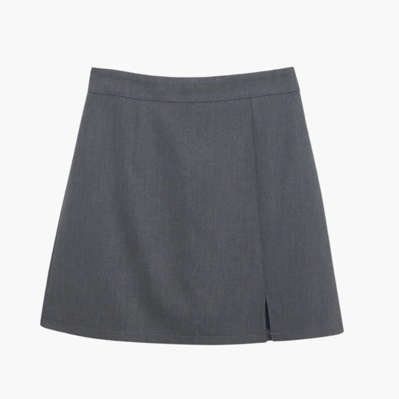 Elizabeth | Rücken-Reißverschluss Minirock mit dezentem Schlitz