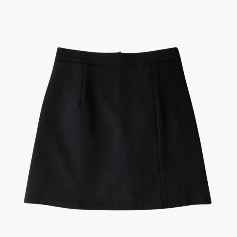 Elizabeth | Rücken-Reißverschluss Minirock mit dezentem Schlitz