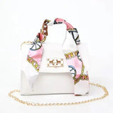Elegant Scarf Handle Crossbody Handbag