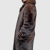 Long Faux Fur Winter Coat Elegant Plush Jacket