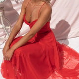 Hailey | Corset Bodice Wedding Guest Dress with Tulle Midi Skirt