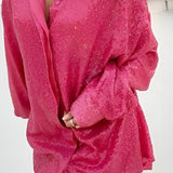 Aishah | Oversized Sequin Shirt Dress with Button-Front Closure