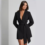 Belted Blazer Mini Dress