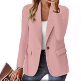 Classic Single Button Tailored Blazer