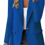 Classic Single Button Tailored Blazer