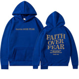 Faith Over Fear Graphic Oversized Hoodie Casual Fit