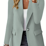 Classic Single Button Tailored Blazer