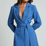 Belted Blazer Mini Dress