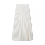 Pleated Maxi Skirt and Short Sleeve Top Two Piece Set