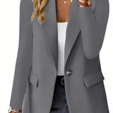 Classic Single Button Tailored Blazer