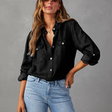 Oversized Denim Button Down Shirt Relaxed Everyday Fit
