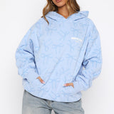 Vol. 1 Oversized Printed Hoodie Blue Bow – Comfortable, Playful and Stylish