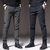 Men’s Slim Fit Elastic Waist Dress Pants