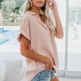 Cleo | Relaxed Fit Casual Blouse with Button Front