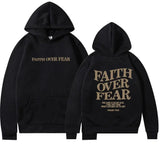 Faith Over Fear Graphic Oversized Hoodie Casual Fit
