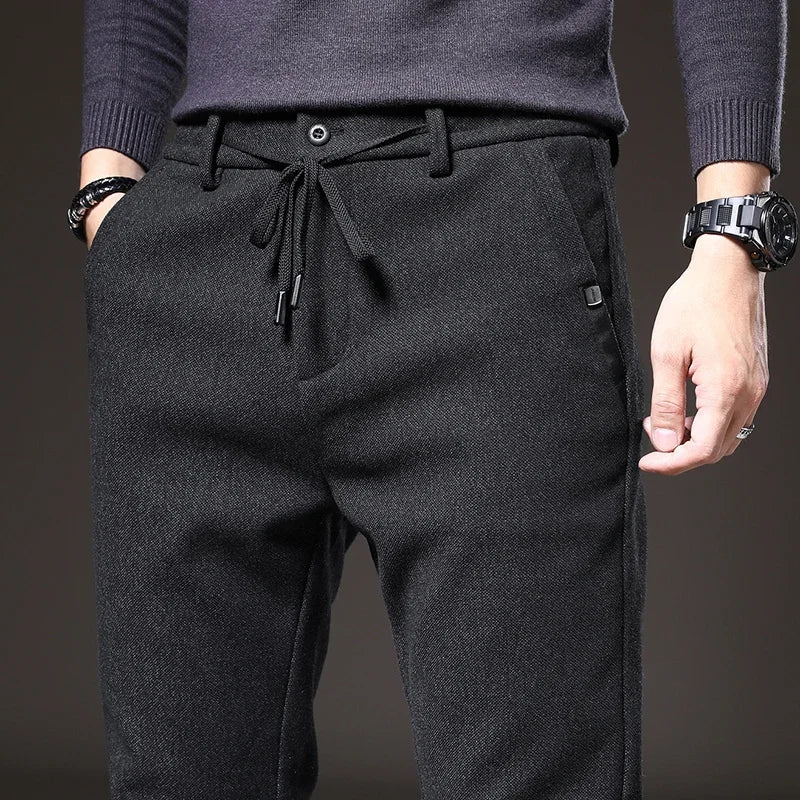 Men’s Slim Fit Elastic Waist Dress Pants