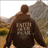 Faith Over Fear Graphic Oversized Hoodie Casual Fit