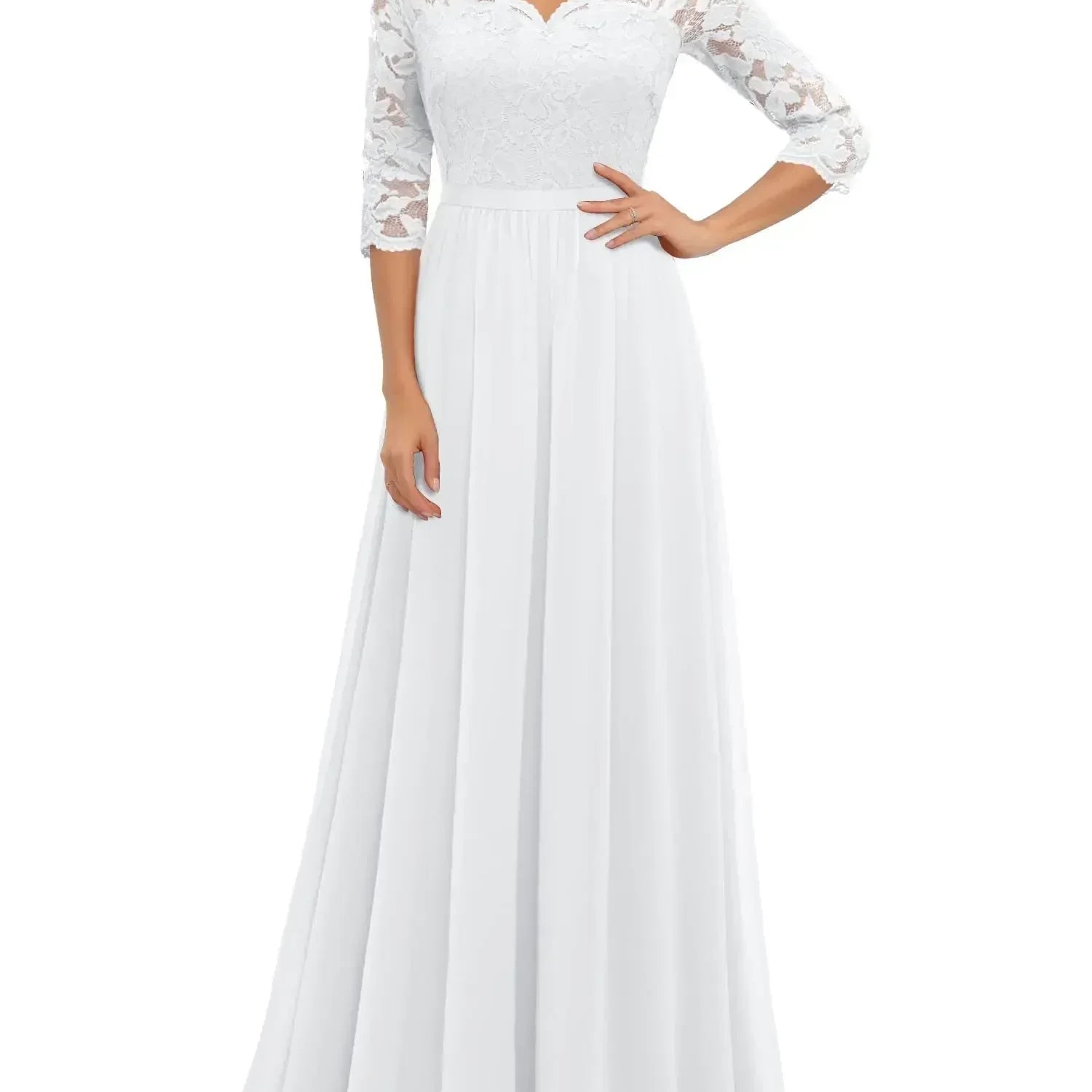Helena | Lace maxi dress with a graceful and feminine silhouette
