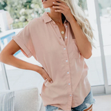 Cleo | Relaxed Fit Casual Blouse with Button Front