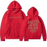 Faith Over Fear Graphic Oversized Hoodie Casual Fit