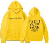 Faith Over Fear Graphic Oversized Hoodie Casual Fit