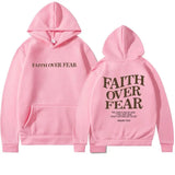 Faith Over Fear Graphic Oversized Hoodie Casual Fit