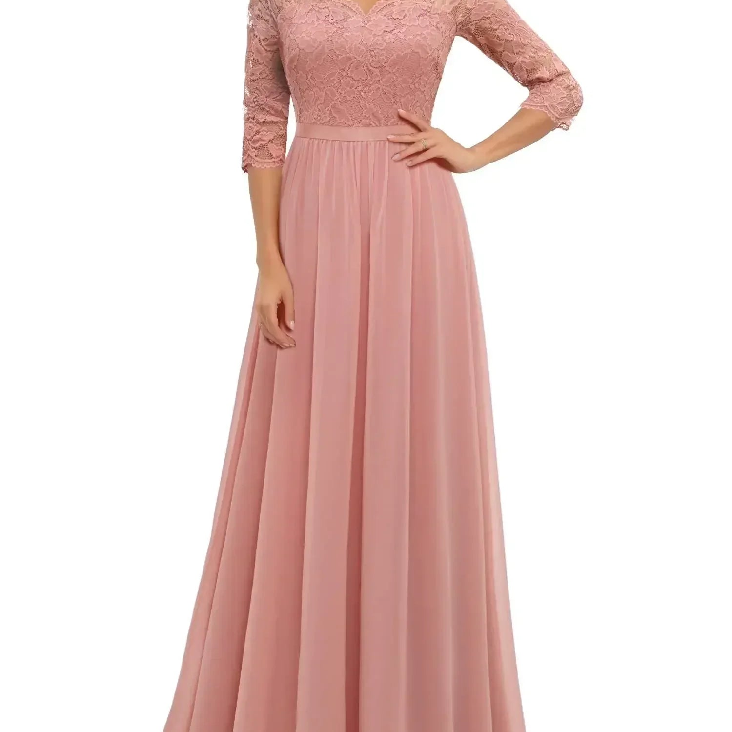 Helena | Lace maxi dress with a graceful and feminine silhouette