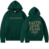 Faith Over Fear Graphic Oversized Hoodie Casual Fit