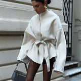 Damen Kimono-Jacke – Eleganter Cardigan mit Bindegürtel