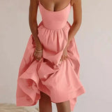 Strapless Bow Detail Midi Dress