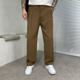 Men’s Relaxed Fit Straight Leg Casual Trousers
