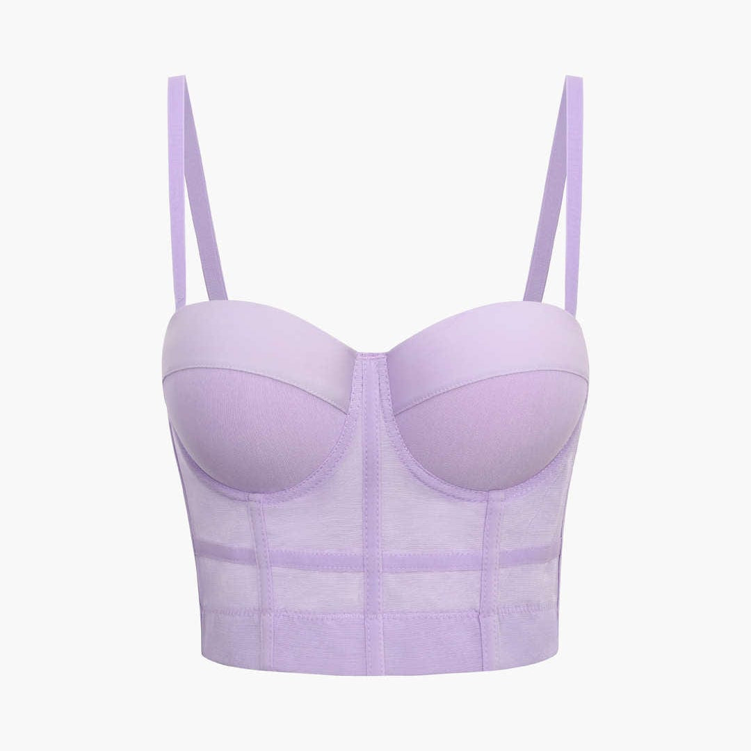 Ida | Figurbetontes Bustier-Top mit Bügel-Cups und transparenter Mesh-Struktur