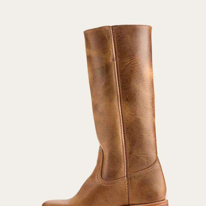 Klassischer Damen-Lederstiefel mit Blockabsatz | Handgefertigt