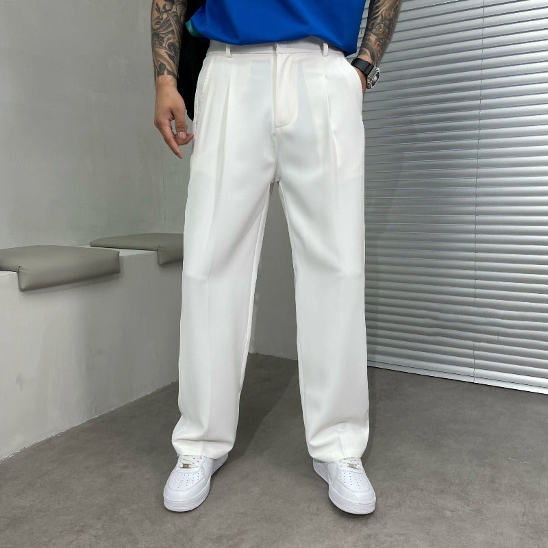 Men’s Relaxed Fit Straight Leg Casual Trousers