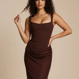 Amara | Sculpted Elegant Midi Dress