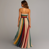 Vesper | Strapless Pleated Maxi Dress with Flowing Silhouette