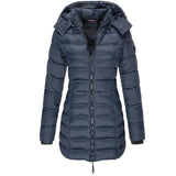 Lightweight Quilted Long Puffer Jacket with Hood