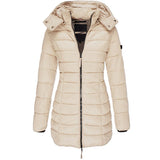 Lightweight Quilted Long Puffer Jacket with Hood