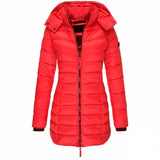 Lightweight Quilted Long Puffer Jacket with Hood