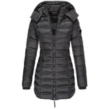 Lightweight Quilted Long Puffer Jacket with Hood