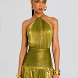Rosalie | Long elegant dress with sculpted fit and refined detailing