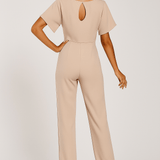 Elegant Belted Wide Leg Jumpsuit